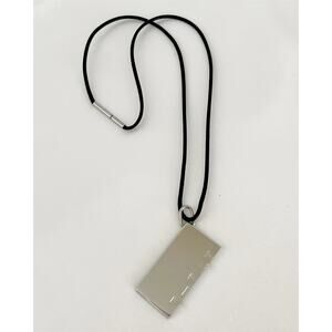 HERMÈS Symbole Amour Pendant Necklace Leather Pre Owned